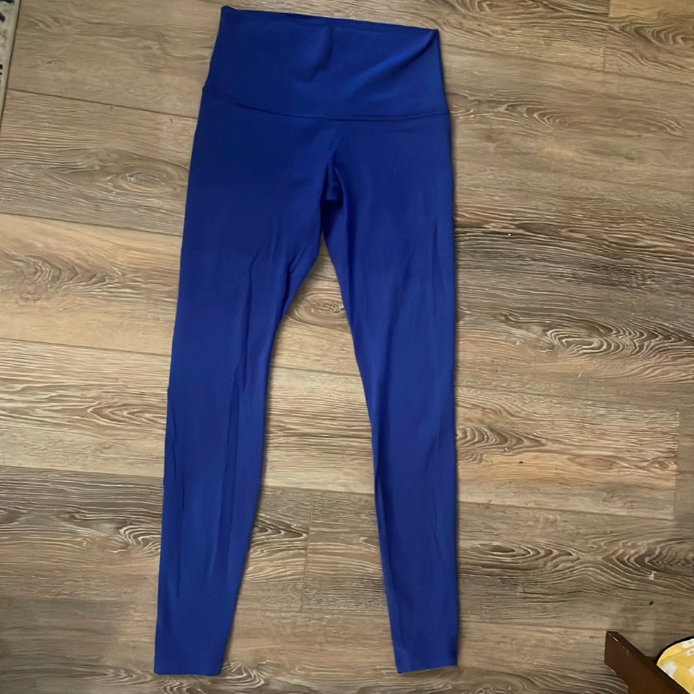 VGUC lululemon athletica bright blue high rise leggings sz 10 28”